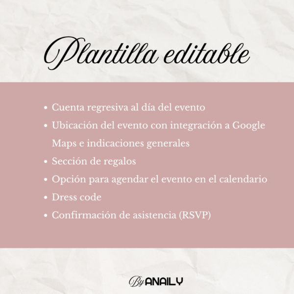 Plantilla - XV camila