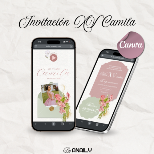 Invitación Esencial - XV Camila