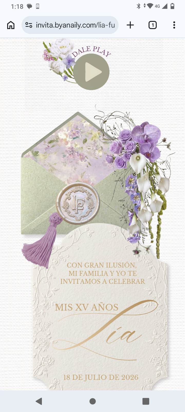 Invitación digital boda