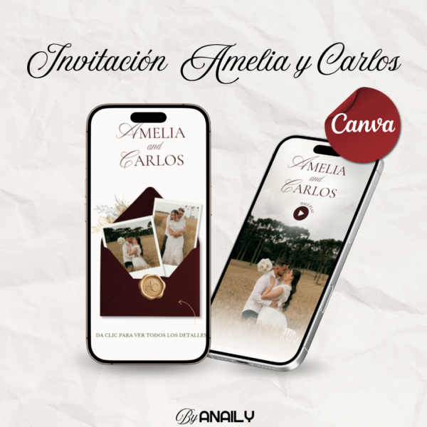 20 Invitación Esencial - Amelia y Carlos