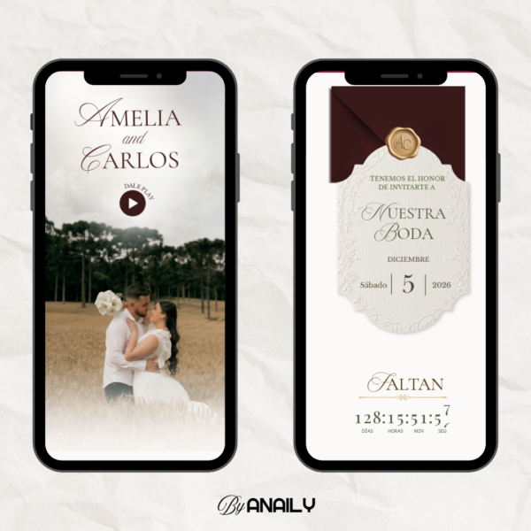 21 Invitación Esencial - Amelia y Carlos
